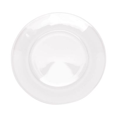 Image of Round Clear Glass Dinner Plate